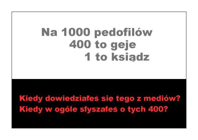 Wyliczam skalę pedofilii w Kościele czyli kazanie na 21 niedzielę po Zielonych Świętach.